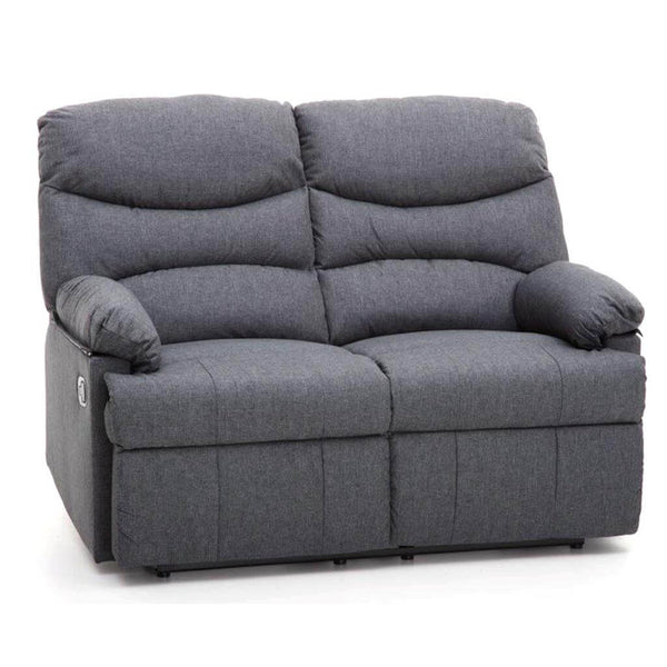 sconto Canapé 2 places avec fauteuil inclinable manuel en tissu bleu Karol
