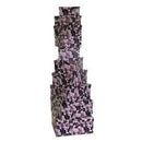 Set 10 Scatole cartone rose nero rettangolare 