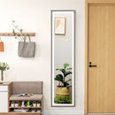 Specchio con Luci LED Regolabili e Pulsante Touch 40x5x160 cm in Vetro e MDF Grigio  