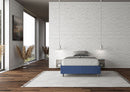Letto 1 Piazza E Mezzo Senza Testata Imbottito in Similpelle Azelia Blu Varie Misure