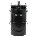 Barbecue Affumicatore a Carbone Carbonella 46,5x42,5x101 cm Griglia Ø47 cm Barrel Nero