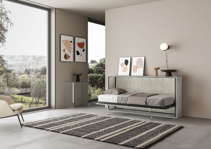  Letto Singolo a Scomparsa Salvaspazio Orizzontale Kando H97,4 cm con Materasso Cashmere 