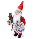 Pupazzo Babbo Natale H30 cm Rosso e Grigio