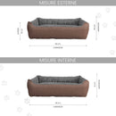 Cuccia per Cani e Gatti Doubleface in Poliestere Love Tortora Varie Misure