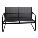 Set Salotto da Giardino Divano 2 Poltrone e Tavolino in Metallo Jewell Antracite