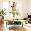 Trampolino Elastico Fitness a 36 Corde Ø114x31 cm in Acciaio e PP Verde      