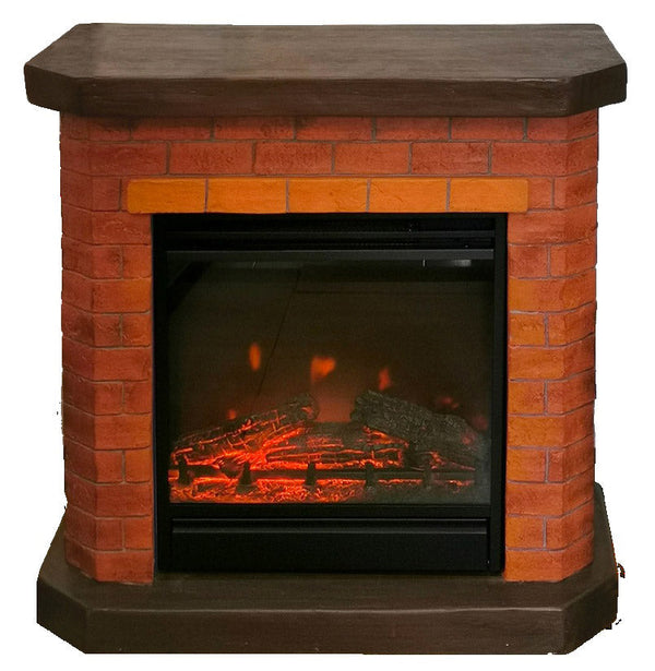 sconto Cheminée électrique au sol 66x65x28 cm Effet Flamme 1800W Vannini Bricchetto
