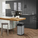 Pattumiera Automatica cn Sensore Elettrico 38Lt Bidone Spazzatura Cucina Acciaio