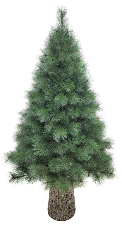 Sapin de Noël Artificiel 240 cm 66 Branches avec Tronc de Chêne Vert sconto