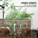 Letto per Orto Rialzato con Fondo Aperto 241x90,5x30 cm in Metallo Argento   