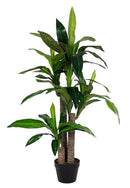 Set 2 Piante Artificiali Dracena H110 cm con Vaso Verde