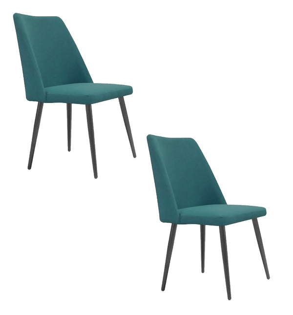 prezzo Set 2 sedie Imbottite 48x58x92 cm In Tessuto Enjoy Lux Alexia Turchese