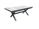 Tavolo Allungabile da Giardino 200/260x100xh75 cm in Alluminio Dover Antracite