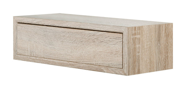 Mensola da Parete 1 Cassetto 45x13,4x20 cm in Fibra di Legno Lego Rovere Sagerau