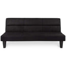 Divano Letto 175x81x76 cm in Microfibra Nero