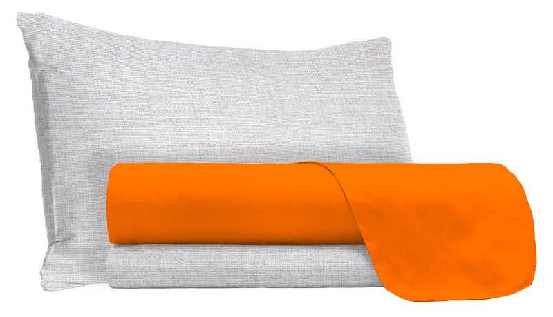 Set Lenzuola Sopra Sotto e Federe in Cotone Zucca Varie Misure