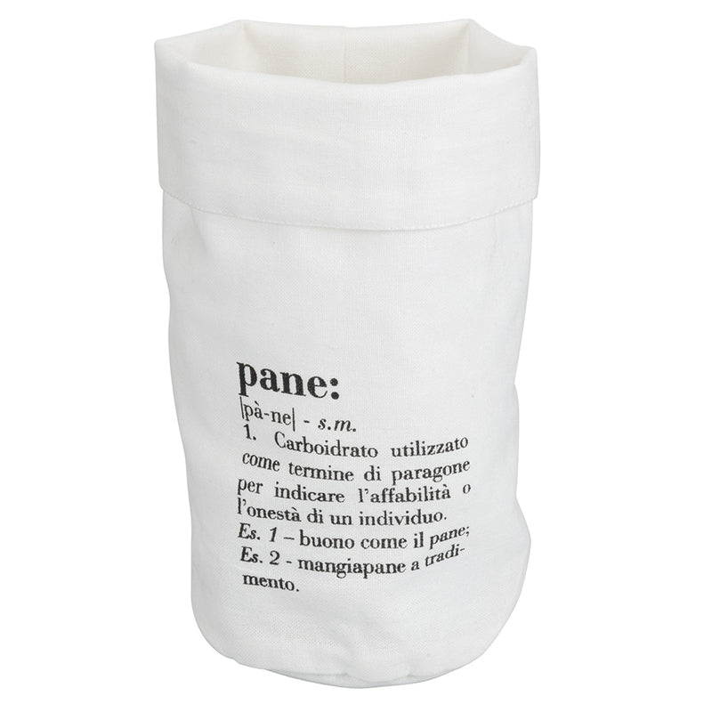 Sacchetto pane piccolo 13x30 cm in Cotone VdE Tivoli 1996 Bianco