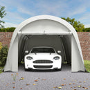 Tenda Garage Auto da Esterno 360x720x270 cm Telaio in Metallo Zincato Copertura in PE UV50+ Crema      