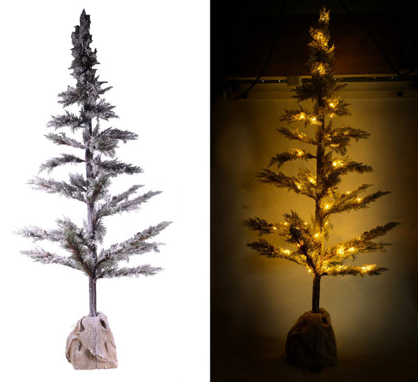 prezzo Sapin de Noël Lumineux à LED et Pommes de Pin en PVC H170cm Adami Jute Vert Neige