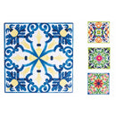 Set 4 Sottobicchieri 10x10x0,5 cm  in Ceramica VdE Tivoli 1996 Naxos