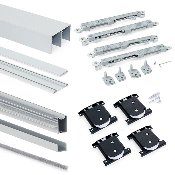 Système Coulissant Inférieur pour Armoire 2 Portes 16 mm avec Emuca Soft Close acquista