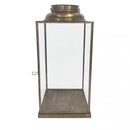 Lanterna Nancy Media 18x18x33,5 h cm in Acciaio Ottone antico