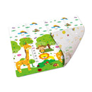 Tappeto Morbido per Bambini 200x150x1 cm Pieghevole Animali fronte/retro 