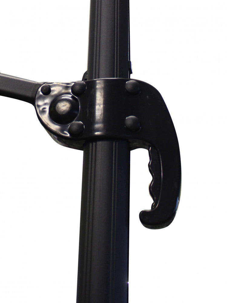 Ombrellone da Giardino Mercurio Decentrato 3x3 m in Alluminio Nero Telo Beige