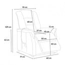Poltrona Alzapersona Elettrica 1 Motore 68x77x109 cmin Similpelle Marrone