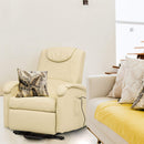 Poltrona Relax Elettrica Reclinabile 72x95/182x106/145 h cm in Similpelle Beige