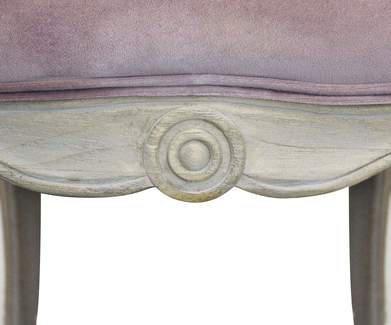 Poltrona Coreen in Velluto Rosa 61x61x71 h cm in Legno Rosa