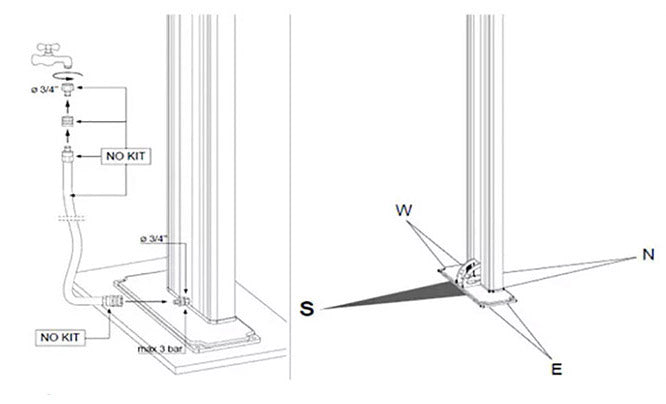 Doccia da Esterno Giardino Miscelatore e Doccetta Arkema Funny Yin Fuxia