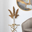 Scultura Five Leaf 34x12,5x60 cm in Ferro Oro