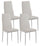 Chaise 41x39x95 cm en Similicuir Blanc