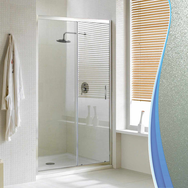 acquista Porte de douche murale 1 porte coulissante en cristal opaque 6mm H198 Fosterberg Viborg Différentes tailles