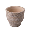 Set 3 Contenitori Decorativo Disegni Rilievo Ø 14 H 13 cm