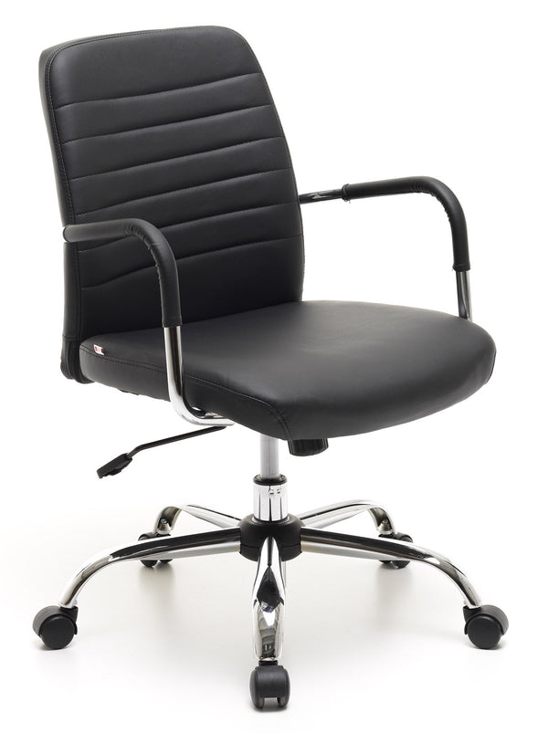prezzo Chaise de bureau opérative en similicuir noir