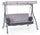 Fauteuil à bascule de jardin 3 places 198x140x174 cm Dossier inclinable pour fonction lit Zanzibar Anthracite