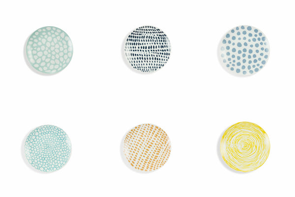 sconto Set de 6 Assiettes à Fruits Porcelaine Ø19 cm VdE Tivoli 1996 Marea