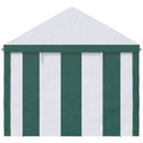 Tendostruttura max 12 Persone 400x295x285 cm con Doppio Ingresso Bianco e Verde