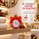 Set 24 Gel Doccia Natalizi 100 Ml Profumo Ciliegia Pallina Natale con Fiocco