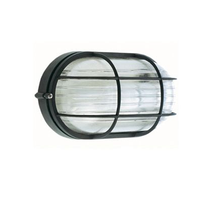 sconto Petit Plafonnier Ovale avec Cage Noire pour Extérieur Ligne Industrielle Sovil