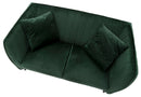 Divano Coalition 136x75x77 cm Legno Spugna e Poliestere Verde e Nero