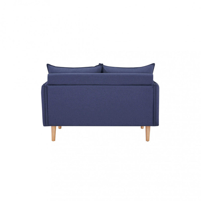 Divano 2 Posti Florin 130x84x51 h cm in Tessuto Blu