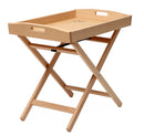 Tavolino Vassoio Pieghevole 64x40x52 cm Zeus in Legno Naturale