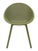 Sedia Ibiza Verde Set 2 Pz 59x59x83 cm in Polipropilene Verde      