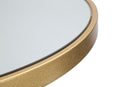 Tavolo Bar Circle Ø60x105 cm in Ferro MDF e Specchio Oro