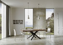 Tavolo Allungabile 120/380x90 cm Volantis Premium Noce Gambe Antracite      
