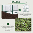 Serra da Giardino 142x73x195 cm Impermeabile e Anti UV Verde