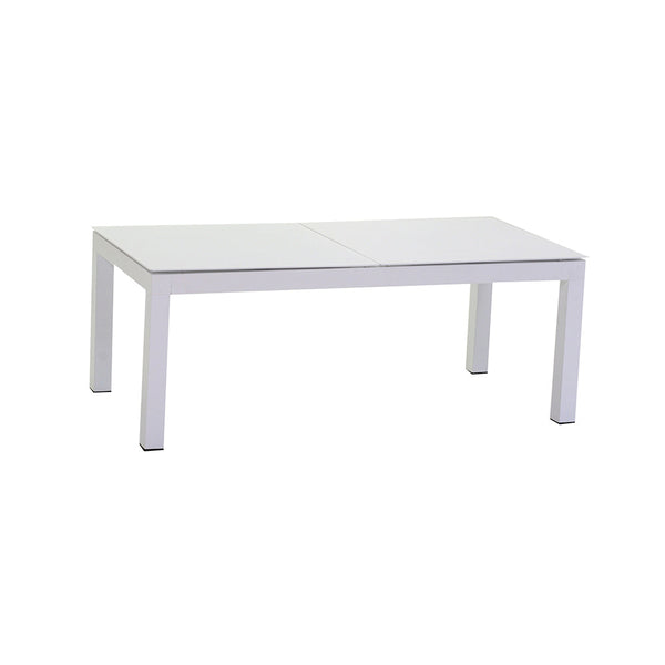 Ensemble de jardin canapé 2 fauteuils et table basse en polyrotin blanc Adami Pasadena sconto